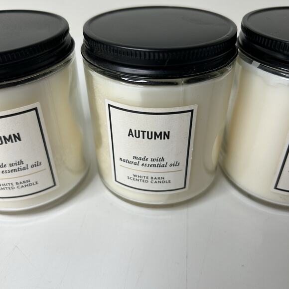 Bath & Body Works Candles Autumn Scented Essential Oils Lot Of 3 7oz Fall - Picture 2 of 5